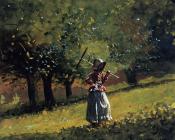 Girl with a Hay Rake - 温斯洛·荷默